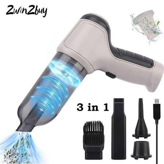 Mini Handheld Vacuum Cordless with 120W & 9000Pa Suction,USB Rechargeable Car Vacuum Cleaner with Inflate & Deflate, Portable Wet & Dry- Use Handheld Vac for Home Car Office.