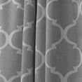 thumbnail image 5 of Nicole Miller Treillage Woven Room Darkening Blackout Hidden Tab/Rod Pocket Top Curtain Panel Pair, 52"x96", Ash Grey, 5 of 7