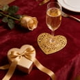 thumbnail image 5 of Eoozwa Valentines Day Heart Cup Mat Set Heat Proof Gold Foil Antiskid Table Placemats for Coffee Dining Home Decor Gift for All Ages, 5 of 6