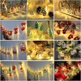 thumbnail image 2 of Guirnalda de luces LED navideñas de 10 pies y 20 luces LED cálidas para interiores, decoraciones navideñas de muñeco de nieve de Papá Noel, 2 of 4