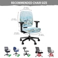 thumbnail image 7 of HELLHERO Sea Turtle Print Computer Office Chair Cover, Universal Office Chair Covers, Washable Rotating Chairs Slipcover, Blue, 7 of 7
