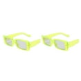 thumbnail image 1 of kurtrusly Rectangular Lightweight Frame Protection For Fashionable Look PC Materials Eyeglasses SHINY GREEN  frame 2Set, 1 of 6