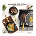 thumbnail image 2 of Set De Cocina De Antiadherente 6 pz Malubero Negro con Dorado, 2 of 4