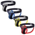 thumbnail image 2 of Bshetr Men'S Underwear Jockstrap Athletic Supporters, 4-Pack Cotton Low Rise Stretch Multipack Performance Jock Strap, 2 of 4