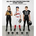 thumbnail image 6 of Exxact Sports Youth Baseball Chest Protector, Sternum Chest Guard, Baseball Chest Protector Youth Softball Chest Protector Girls Youth (Black, YL), 6 of 6