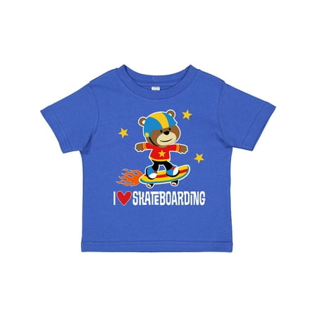

Inktastic Skateboard I Love Skateboarding Gift Toddler Boy Girl T-Shirt