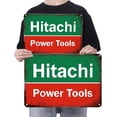 thumbnail image 2 of Placa Metal Vintage Hitachi Pintura Hierro Rectangular Arte Pared Del 40x30cm, 2 of 9