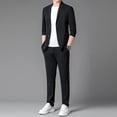 thumbnail image 3 of Traje de hombre primavera y otoño nueva moda crecer boda negocios casual dos piezas alta gama abrigo chaqueta, 3 of 5
