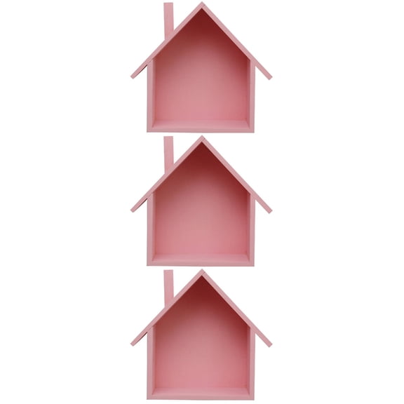 3-Piece Heart-Shaped Wall Mount Kitchen Shelf Set for Child’s Room Decor and Bookshelf Storage