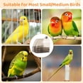 thumbnail image 5 of Baño pájaros jaula, bañera transparente cajón inferior, ducha espaciosa loros, periquitos, suministros limpieza fugas pájaros pequeños medianos, caja baño colgante pájaros, comedero jaula pájaros, 5 of 5