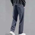 thumbnail image 4 of Guluxicc Chino Pants for Men Elastic Waist Straight-Leg Trousers Classic Fit Summer Business Casual Pants with Pockets, 4 of 4
