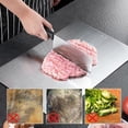 thumbnail image 5 of Food Grade Stainless Steel Cutting Board 5.94 x 9.4 Inch - Durable Kitchen Board for Meat Prep, Fruits Vegetables, Easy to Clean Indoor Outdoor Use, 5 of 5