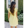 thumbnail image 4 of XINQIHANG Robe Californienne avec Shorts Poches en Dessous Robe Ample d'Été Col en V Jupe à Illets Manches à Volants, 4 of 7