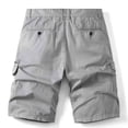 thumbnail image 5 of BADHUB Multi Pocket Cargo Shorts for Men Classic Button Zipper Work Shorts Ripstop Waterproof Hiking Outdoor Shorts Clearance Gray 32, 5 of 5