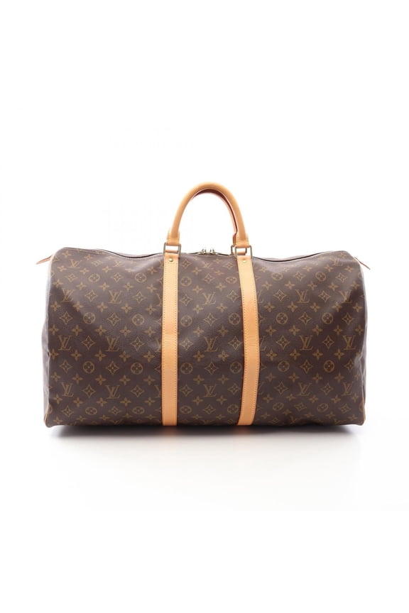 Pre-Owned Louis Vuitton Keepall 55 Boston Bag Handbag, Coated Canvas and Leather, Monogram...