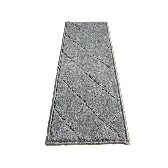KFFKFF Stair Treads, Non-Slip Stair Carpet 9" x 28", Indoor Stair Runners for Wood Steps, Non-Slip Carpet Soft Side Stair Carpet Pads for Kids, Seniors and Dogs, 15 Pieces, Gray
