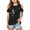 Black, variant on WOYY Toddler Girls Cold Shoulder Graphic T-Shirt Casual Short Sleeve T Shirt, Sizes 3-12