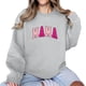 thumbnail image 5 of Sudadera Penkiiy Mama Mujer Glitter Patch Mama Crewneck Sudaderas Mama Print Manga Larga Moda Suelta Suéter XL Gris, 5 of 7