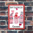 thumbnail image 3 of Letreros de metal retro "Feliz Día de San Valentín, gnomos lindos con corazón", placa de metal de 12 x 8 pulgadas, 3 of 4