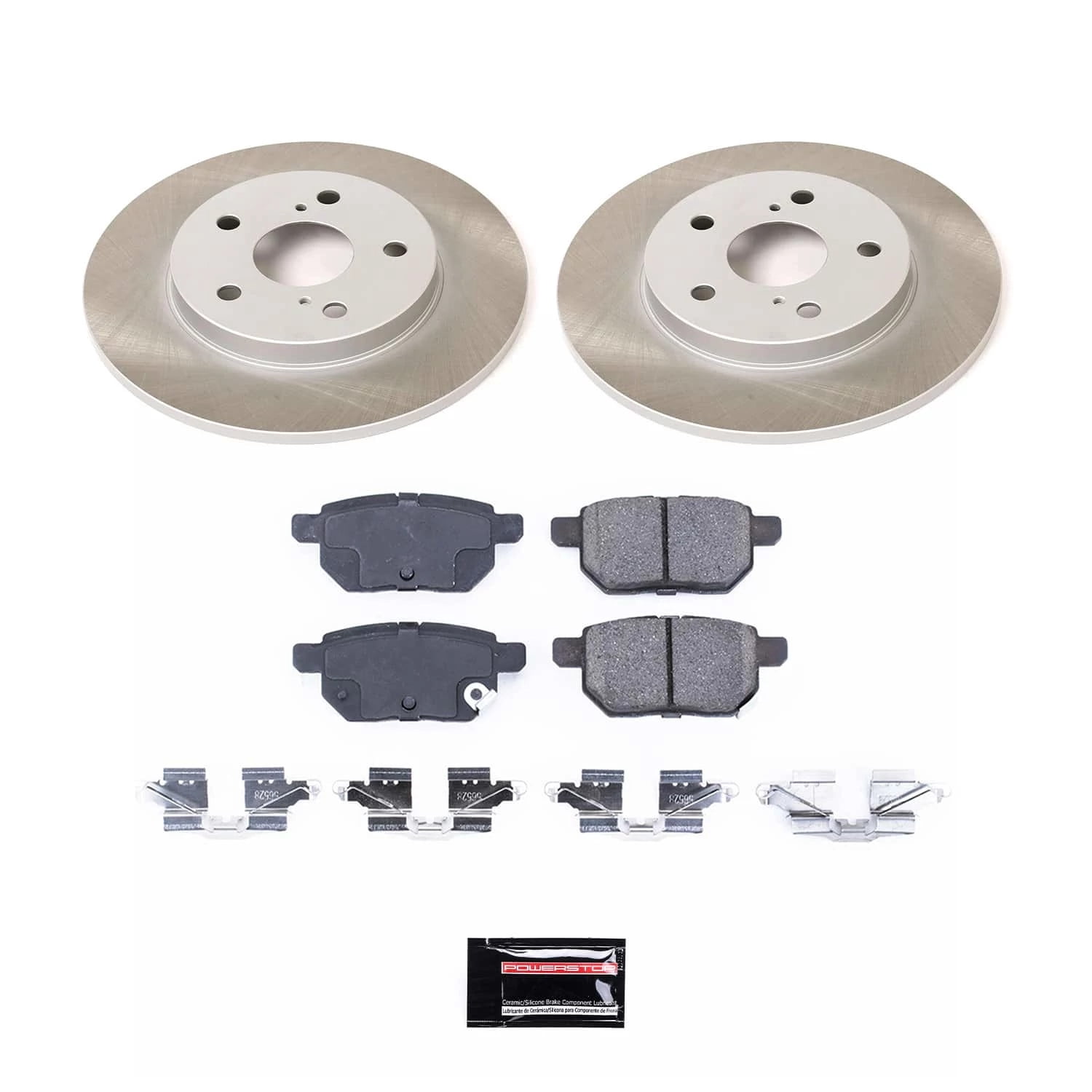 PowerStop Rear Semi-Coated Rotor and Low-Dust Ceramic Brake Pad Kit SC4737