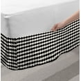 thumbnail image 2 of Lattice Bed Skirt, Monochromatic Wavy Lines in Horizontal Direction Retro-Modern Design, Elastic Bedskirt Dust Ruffle Wrap Around for Bedding Decor, 4 Sizes, Charcoal Grey Eggshell, by Ambesonne, 2 of 2