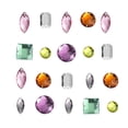 thumbnail image 1 of 100 Pcs/1 Pack Décorations Artistiques Carrées Rondes en Acrylique avec Strass Colorés, Accessoires de Bijoux DIY à la Mode (Aléatoire Sh), 1 of 7