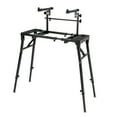 thumbnail image 3 of Miumaeov 2-Tier DJ Workstation Stand Portable Foldable Double DJ Table Stand Digital Piano Rack Mount Platform Length and Height Adjustable, 3 of 16