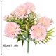 thumbnail image 2 of Worallymy Ramo de flores artificiales de 6 cabezas Bola de simulación Ramo de flores Hogar Plástico Decoración floral falsa Rosa claro Worallymy JD735804259, 2 of 7