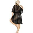 thumbnail image 3 of HAPPY BAY Women's Summer Loungewear Relaxed Fit Caftan Midi Casual Sundress M-L Black, Solid, 3 of 4