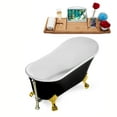thumbnail image 4 of 59" Streamline N344GLD-BNK Clawfoot Tub and Tray With External Drain, 4 of 7