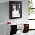 thumbnail image 2 of Armoire de Salle de Bain Murale avec Miroir et Étagères Ajustables, avec une Porte Simple et Poignée Rétro, 2 of 14