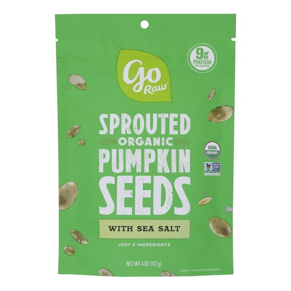 Go Raw - Snack Seed Pumpkin Sprtd - Case of 10 - 4 OZ