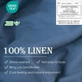 thumbnail image 2 of Simple&Opulence 100% Linen Duvet Cover Set with Washed-French Flax-3 Pieces Solid Color Basic Style Bedding Set-Breathable Soft Comforter Cover with 2 Pillowshams (Classic Blue, King), 2 of 8