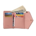 thumbnail image 3 of Daisy Rose Trifold RFID Blocking Wallet - PU Vegan Leather Multi Card Holder Organizer Small - PINK SNAKE, 3 of 6