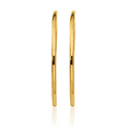 thumbnail image 5 of 14K Solid Yellow Gold Endless Round Medium Hoop Earrings, 5 of 10