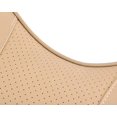 thumbnail image 4 of Dsstyles Almohada para cuello de coche, 2 piezas, almohada de viaje de cuero Pu para soporte de cuello para asiento de coche (beige) Feliz Sencillez, 4 of 5