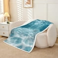 thumbnail image 2 of Erosebridal Coastal Underwater World Fleece Blanket 60x80, Sea Water Sherpa Throw, Marine Theme Bedroom Decoration, 2 of 7