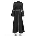 thumbnail image 5 of TSSOE Women's Pastor Pulpit Robes Flared Sleeves Church Clergy Maxi Dress Priest Liturgical Dancewear Black XL, 5 of 7