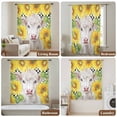 thumbnail image 6 of Farmhouse Sunflowers Sheer Curtains 54 Inches Long, Country Cow Black Plaid Checkered Light Filering Curtains, Breathable Simi Curtain Privacy Drapes for Kitchen Bathroom Small Window Treatment, 6 of 9