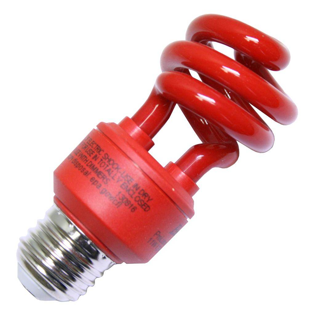 Halco 109220 CFL11/RED Colored Compact Fluorescent Light Bulb
