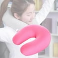 thumbnail image 5 of Travel Pillow Comfortable Neck Support Pillow Memory Foam Neck Portable Travel Airplane Pillow for Sleep Trip Chair Home Office Pink, 5 of 8