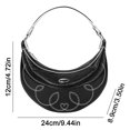 thumbnail image 4 of Y2K Bolso Media Dulce Y Fresco para Mujer Bolso Hombro Bordado A La Bolso para Las Axilas (negro) 3480, 4 of 9