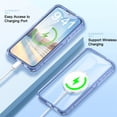 thumbnail image 3 of Dteck for Samsung Galaxy S24 Case, Slim Fit Anti-Yellow Shockproof Soft TPU Bumper + Hard Front Cover [No Screen Protector] Hybrid Protective Case for Samsung Galaxy S24,Blue, 3 of 10