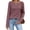 Wine, variant on CHGBMOK Womens Crew Neck Tops Long Sleeve Hollow Lace Shoulder Shirts Soft Knit Blouses Office Layering Basic Daily Wear Tops