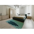 thumbnail image 5 of Ahgly Company Machine Washable Indoor Square Transitional Mint Green Area Rugs, 5' Square, 5 of 7