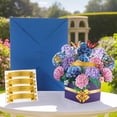 thumbnail image 4 of Pop Up Flower Bouquet Card 3D Greeting Cards 10 Inch Life Size Forever Paper Flower Bouquet Gift with Black Note Card & Envelope Brithday,Weeding,Anniversary ,Get Well,Valentine’s Day,Mother’s Day, 4 of 6
