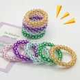 thumbnail image 3 of CSChome Hair Rings 2 Pcs Hair Rings Telephoneline Shape Decorative Elastic High Elasticity Dot Print Hair-Fixed Contrast Color Tie Hair Headwear, 3 of 7