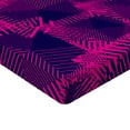 thumbnail image 2 of Ambesonne Magenta Fitted Sheet, Dark Colored Trippy, Full Size, Fuchsia Purple, 2 of 3