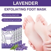 Mooyam 5 Pack Lavender Foot Peel Mask Baby Foot Exfoliant Feet Peel Mask