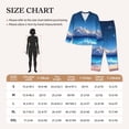 thumbnail image 4 of Lsque Starry Night Ocean View Pattern Long Sleeve Pajama Set for Women - Soft 2-Piece Sleepwear and Loungewear Set with Pockets, Comfy Nightwear-Small, 4 of 7